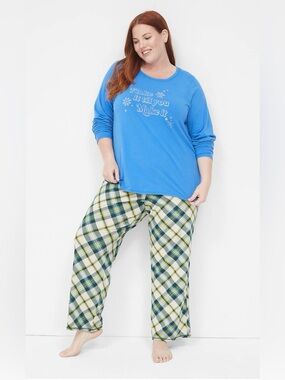 Lane Bryant “Cacique” Comfy Cotton PJ Pant Set Size 18/20